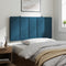 vidaXL - Hoofdbordkussen - 100 - cm - fluweel - blauw