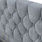 Juskys Nizza - Gestoffeerd Bed - LED Verlichting Bedlade - 140 x 200 cm - Grijs