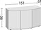 Juwel Kast Vision 450 Sbx 151x61x81 cm - Aquariummeubel - Licht Hout