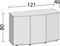 Juwel Vision Aquariumkast - Zwart - 121 x 46 x 73 cm