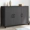 vidaXL - Dressoir - 100,5x39x72 - cm - staal - zwart