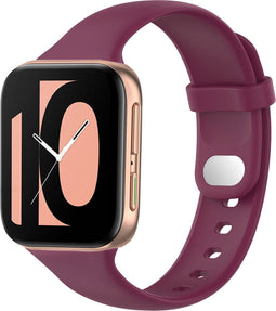 iMoshion Bandje Geschikt voor Oppo Watch 41 mm - iMoshion Siliconen band zilver knoopje - rood