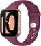 iMoshion Bandje Geschikt voor Oppo Watch 41 mm - iMoshion Siliconen band zilver knoopje - rood