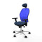 Piqueras y Crespo 3D086N1 - Bureaustoel met hoofdsteun - Verstelbare hoogte - Marineblauw