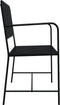 vidaXL - Tuinbank - met - Lattenontwerp - Zwart - 107 - cm - Staal