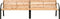 vidaXL - Tuinbank - dubbel - 225 - cm - massief - vurenhout