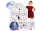 Green series Large Wooden Doll House GS0023B-1 met LED-verlichting