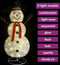 vidaXL - Sneeuwpop - LED - 180 cm - 8 lichteffecten - wit
