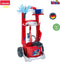 Klein Toys Vileda - schoonmaaktrolley - incl. vloerwisser emmer bezem stoffer en blik - rood blauw