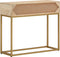 vidaXL - Wandtafel - 90x30x76 - cm - massief - mangohout - en - ijzer