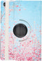 Tablet Hoes Geschikt voor Samsung Galaxy Tab A7 - 360° Draaibare Design Bookcase - Meerkleurig /Pink Blossom