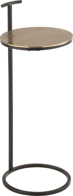 J-Line bijzettafel Toni - aluminium/ijzer - goud/zwart