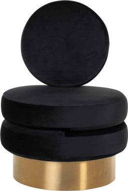 Richmond Interiors Fauteuil Balou Black Velvet / gold (Quartz Black 800)