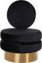 Richmond Interiors Fauteuil Balou Black Velvet / gold (Quartz Black 800)