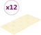 vidaXL - Wandpanelen - 12 - st - 2,16 - m² - 60x30 - cm - kunstleer - crèmekleurig