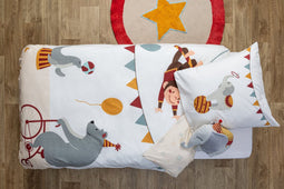 Atmosphera Kids Dekbedovertrek set met 1 kussensloop 140x200cm/65x65cm Circus