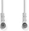 Nedis Coaxkabel - Coax Male naar Coax Female - 10 m - Vernikkeld - 120 dB - 75 Ohm - Viervoudig Afgeschermd - Wit