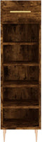 vidaXL - Schoenenkast - 30x35x105 - cm - bewerkt - hout - gerookt - eikenkleurig