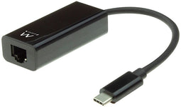 Ewent EW9828 - USB-C Gigabit Ethernet adapter - 1x RJ45 poort - Zwart