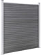 vidaXL - Schuttingset - 1 - vierkant - en - 1 - schuin - 273x186 - cm - HKC - grijs