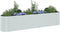 vidaXL - Plantenbak - verhoogd - 400x80x81 - cm - gegalvaniseerd - staal - zilver