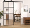 vidaXL - Schuifdeur - met - beslag - 90x205 - cm - ESG-glas - en - aluminium