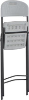 vidaXL - Barstoelen - inklapbaar - 2 - st - HDPE - en - staal - wit