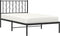 vidaXL - Bedframe - met - hoofdbord - metaal - zwart - 100x190 - cm