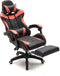 Gamestoel met voetsteun Cyclone tieners - bureaustoel - racing gaming stoel - rood zwart