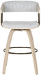 Keukenstoel Home ESPRIT Grijs Polyester Hout 51 x 55 x 91 cm