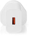 Nedis WCQC302AWTUK - USB-wandlader - Quick Charge 3.0 - Wit