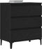 vidaXL - Dressoir - Zwart - Eiken - 60x35x70 - cm - Bewerkt - Hout
