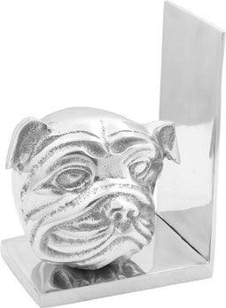 vidaXL - Boekensteunen - 2 - stuks - Zilver - 8x12x16,5 - cm - Aluminium - Hond