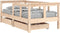 vidaXL - Kinderbedframe - met - lades - 70x140 - cm - massief - grenenhout