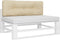 vidaXL - Palletkussen - 120x40x12 - cm - stof - beige