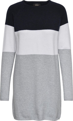 ONLY ONLLILLO L/S DRESS KNT - Gebreide jurk - Ronde hals - Lange mouwen - M (M)
