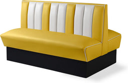 Bel Air Dinerbank Double Booth HW-150DB Geel