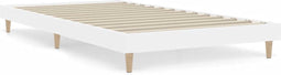 vidaXL - Bedframe - bewerkt - hout - wit - 100x200 - cm