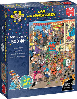 Jan van Haasteren - Fijne 90ste! - 500 stukjes puzzel - Meerkleurig