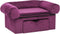 vidaXL - Hondenbank - met - lade - 75x50x38 - cm - pluche - bordeauxrood