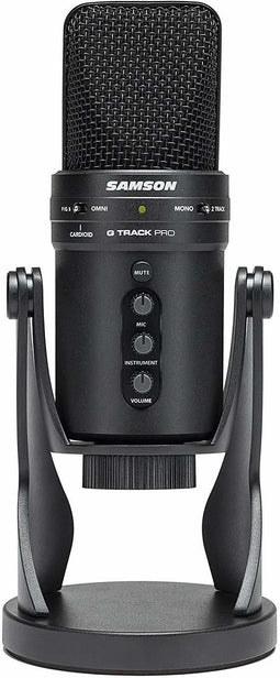 Samson G-Track Pro - USB Microfoon met Instrumentingang - 3 Schakelbare Richtingskarakteristieken - Zwart