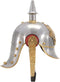 Pickelhaube Germaans replica LARP staal zilverkleurig