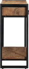 vidaXL - Console - Tafel - Zwart - 90x33x75 - cm - van - Massief - Acaciahout - en - Metaal
