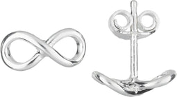Lovenotes Oorknoppen - Infinity Oorbellen - Echt Zilver - Ø 5 Mm