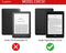 Lunso - sleepcover flip hoes - Geschikt voor Kindle Paperwhite 4 - Zwart
