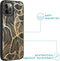 iMoshion Hoesje Geschikt voor iPhone 12 Pro Max Hoesje Siliconen - iMoshion Design hoesje - Goud / Zwart / Golden Leaves