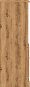 vidaXL - Hoge - kast - 36x35,5x103,5 - cm - bewerkt - hout - artisanaal - eikenkleurig