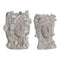 Grondlegger Home ESPRIT Grijs Cement chica 21 x 18 x 28 cm (2 Stuks)