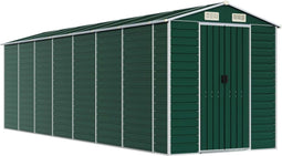 vidaXL - Tuinschuur - 191x640x198 - cm - gegalvaniseerd - staal - groen