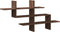 vidaXL - Wandschap - 124,5x18x60,5 - cm - bewerkt - hout - bruin - eikenkleurig